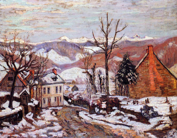  Armand Guillaumin Winter in Saint Sauves (also known as Auvergne) - Art Print