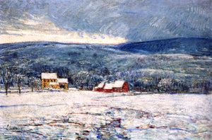  Frederick Childe Hassam Winter in the Connecticut Hills - Art Print