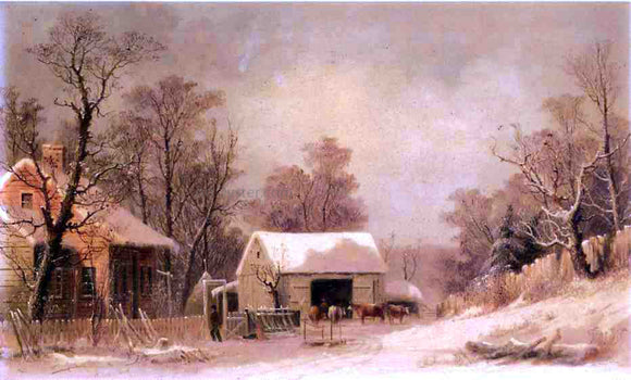  George Henry Durrie Winter in the Country - Art Print