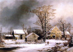  George Henry Durrie Winter in the Country, A Cold Morning - Art Print