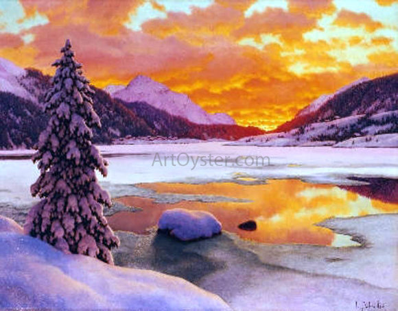  Ivan Fedorovich Choultse Winter in the Engadines - Art Print