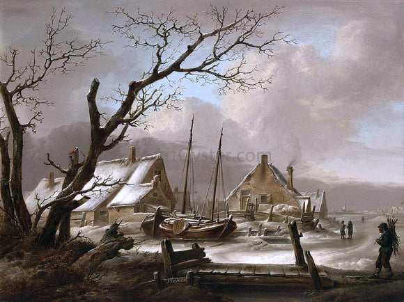  Jan Van Os Winter Landscape - Art Print