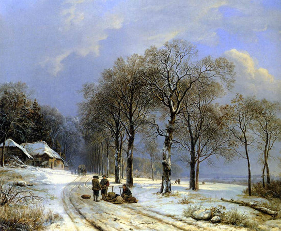  Barend Cornelis Koekkoek Winter Landscape - Art Print