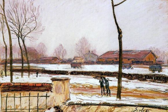  Alfred Sisley Winter Landscape, Moret - Art Print