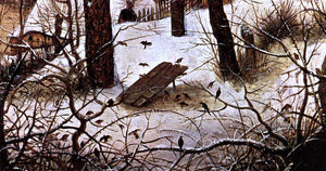  The Elder Pieter Bruegel Winter Landscape with Skaters and a Bird Trap (detail) - Art Print