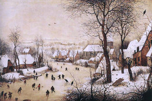  The Elder Pieter Bruegel Winter Landscape with Skaters and Bird Trap - Art Print