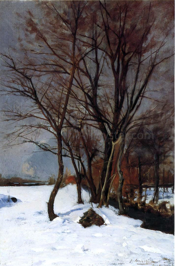  Julian Alden Weir Winter Landscape with Stream - Art Print