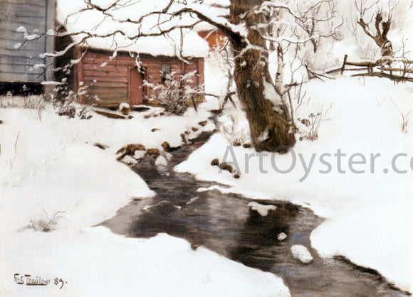  Fritz Thaulow Winter on the Isle of Stord - Art Print