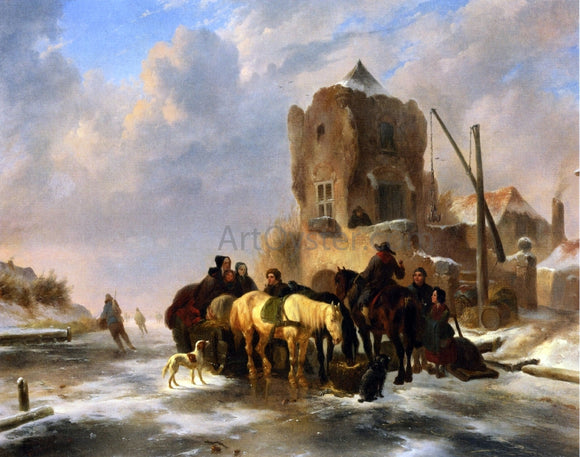  Wouterus Verschuur Winter Scene - Art Print