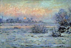  Claude Oscar Monet Winter Sun, Lavacourt - Art Print