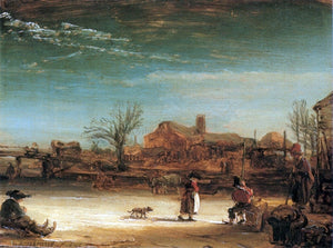  Rembrandt Van Rijn Winter-Landscape - Art Print