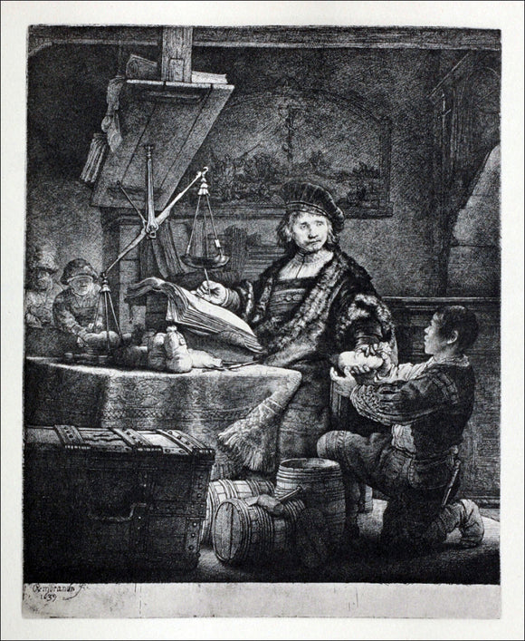  Rembrandt Van Rijn Wittenboogaert, 'The Gold Weigher' - Art Print