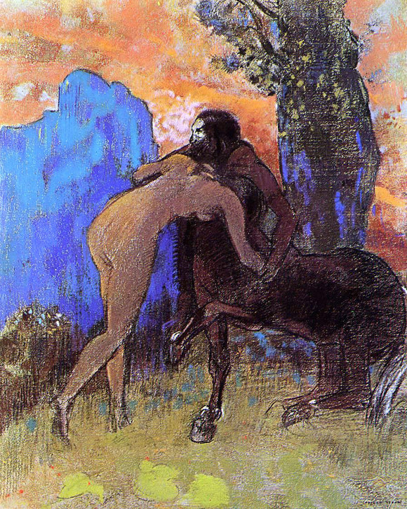  Odilon Redon Woman and Centaur - Art Print