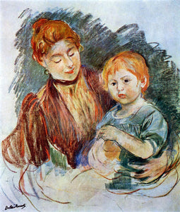  Berthe Morisot Woman and Child - Art Print