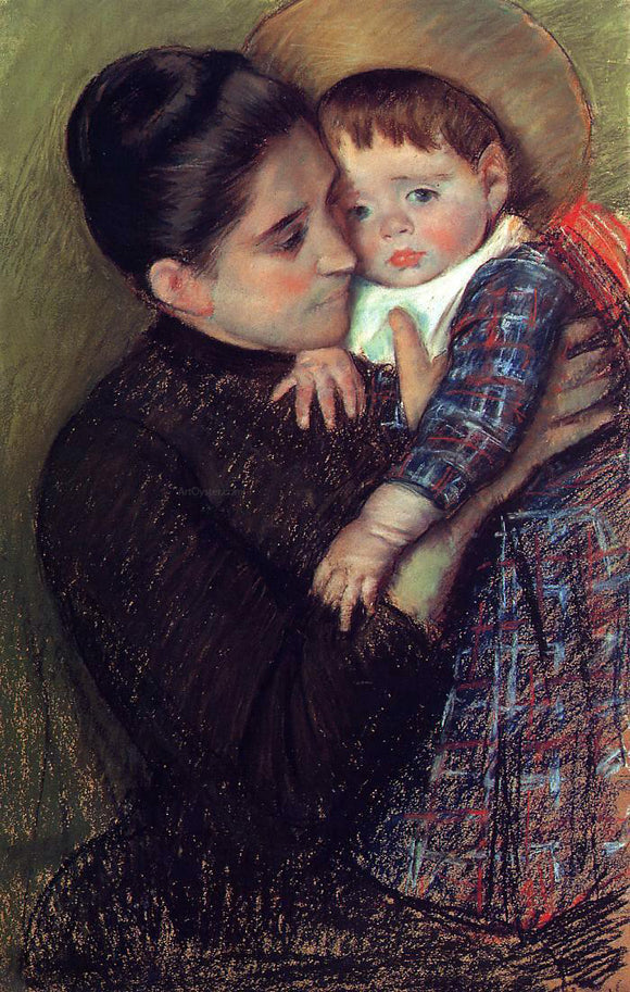  Mary Cassatt Woman and Her Child (also known as Helene de Septeuil) - Art Print