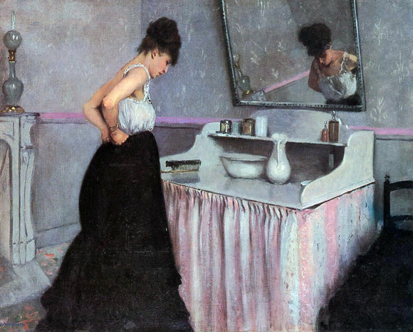  Gustave Caillebotte Woman at a Dressing Table - Art Print