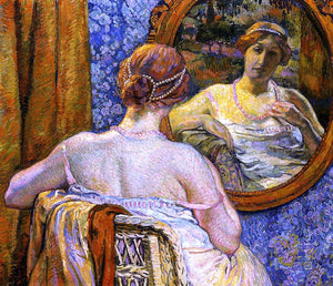  Theo Van Rysselberghe A Woman at a Mirror - Art Print