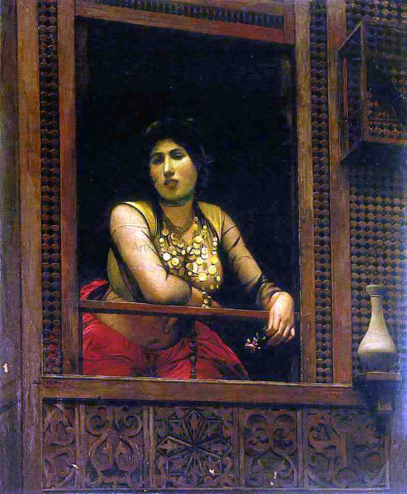  Jean-Leon Gerome Woman at Her Window - Art Print