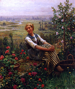  Daniel Ridgway Knight Woman at Rest - Art Print