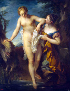  Francois Lemoyne Woman Bathing - Art Print