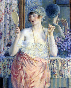  Frederick Carl Frieseke A Woman before a Mirror - Art Print