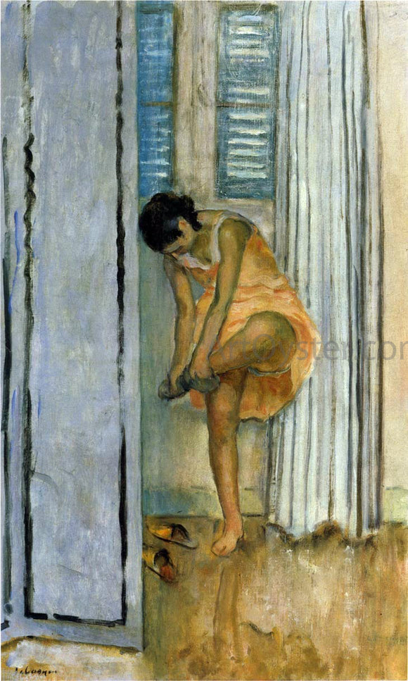  Henri Lebasque Woman Changing Her Shoes - Art Print
