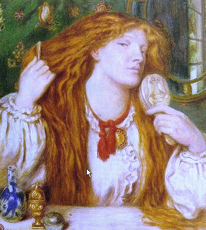  Dante Gabriel Rossetti Woman Combing Her Hair - Art Print