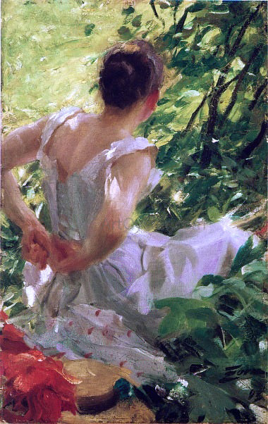  Anders Zorn Woman Dressing - Art Print