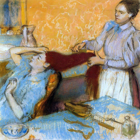  Edgar Degas Woman Having Her Hair Combed - Art Print