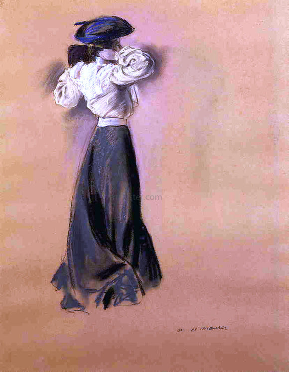  Alfred Henry Maurer Woman in a Blue Hat - Art Print