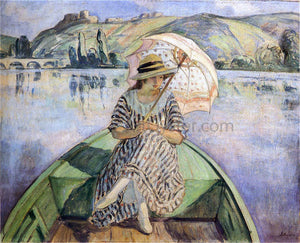  Henri Lebasque Woman in a Boat with an Umbrella - Art Print