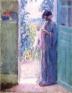  Frederick Carl Frieseke A Woman in a Doorway - Art Print