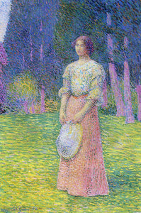  Hippolyte Petitjean Woman in a Garden - Art Print