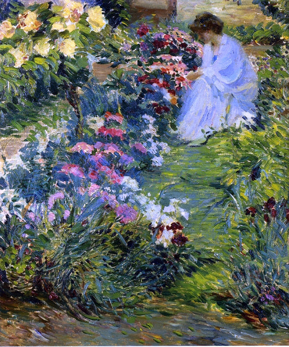  John Leslie Breck Woman in a Garden - Art Print
