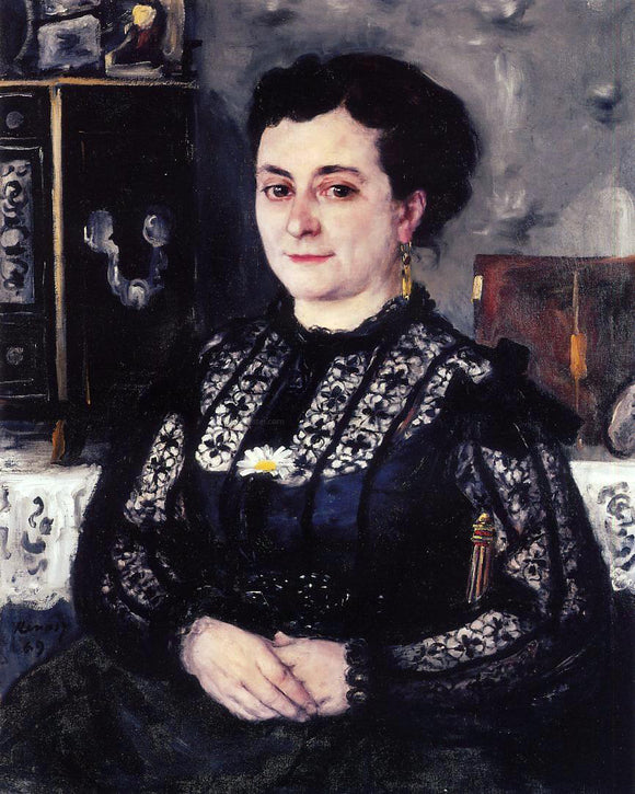  Pierre Auguste Renoir Woman in a Lace Blouse - Art Print