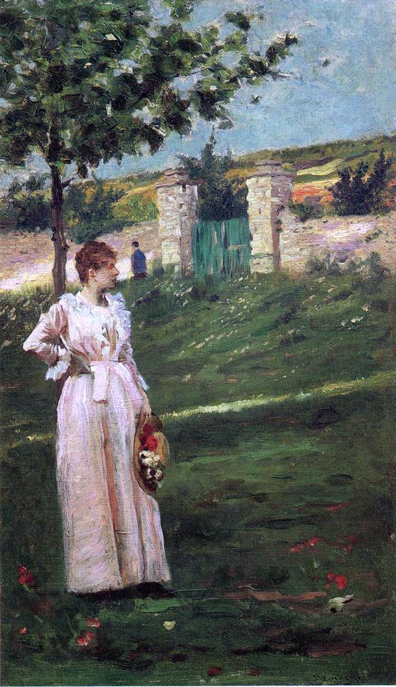  Charles Stanley Reinhart Woman in a Landscape - Art Print