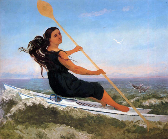  Gustave Courbet Woman in a Podoscaphe - Art Print