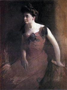  John White Alexander Woman in a Red Dress - Art Print