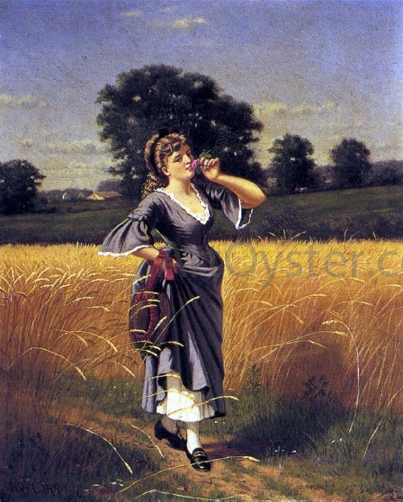  Samuel S Carr Woman in a Wheatfield - Art Print