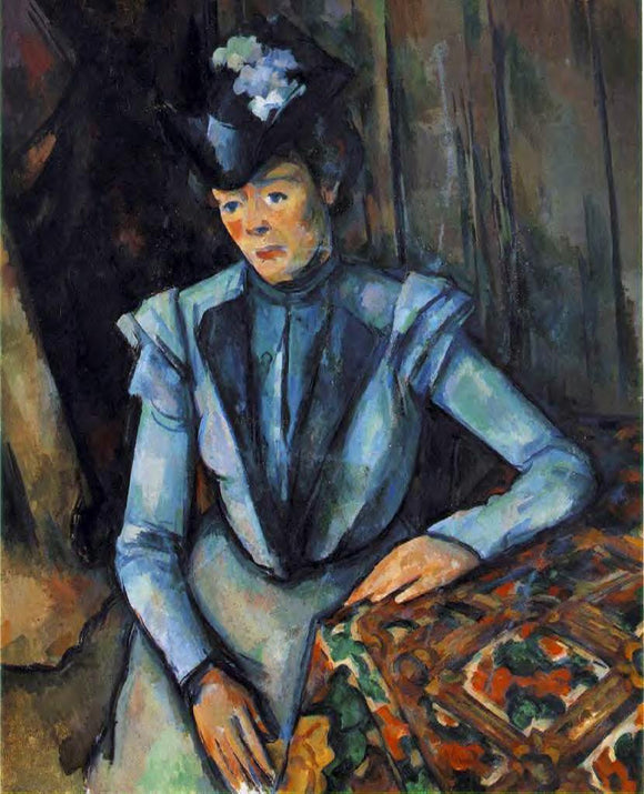  Paul Cezanne Woman in Blue - Art Print