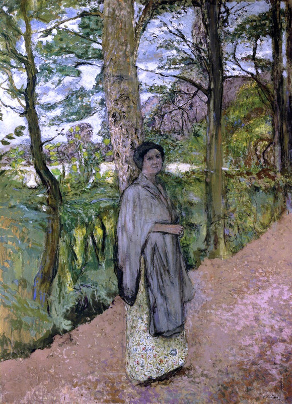  Edouard Vuillard Woman in Grey in a Lane - Art Print