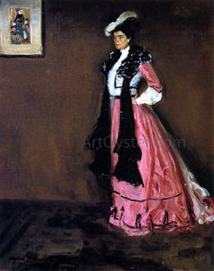  Alfred Henry Maurer Woman in Pink: Portrait of Roselle Fitzpatrick - Art Print