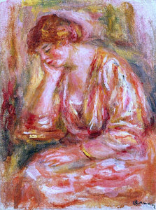  Pierre Auguste Renoir Woman Leaning on Her Elbow - Art Print