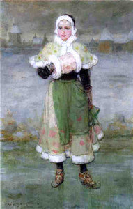  George Henry Boughton Woman on Skates - Art Print