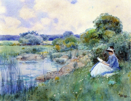  Frederick Childe Hassam Woman Reading - Art Print