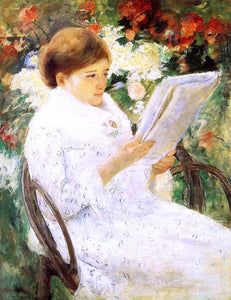  Mary Cassatt Woman Reading in a Garden - Art Print