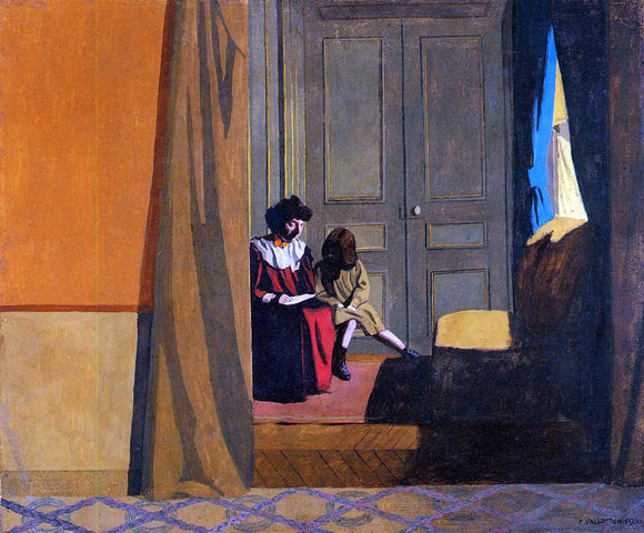  Felix Vallotton Woman Reading to a Little Girl - Art Print