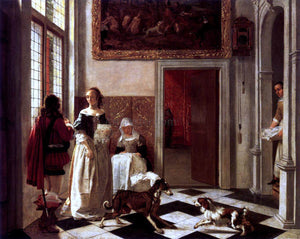  Ludolf De Jongh Woman Receiving a Letter - Art Print