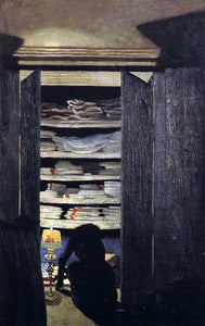  Felix Vallotton Woman Searching through a Cupboard - Art Print