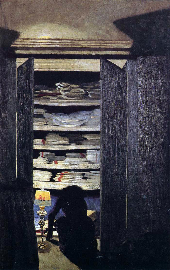  Felix Vallotton Woman Searching through a Cupboard - Art Print